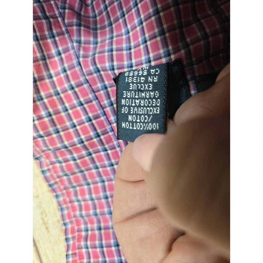 Polo Ralph Lauren Men Shirt Multi Plaid Custom Fit 17.5 Long Sleeve Button Down